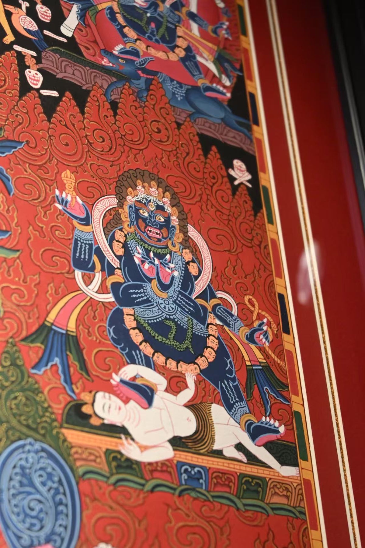 Surrounding deity figure on the right side of the Mahakala painting