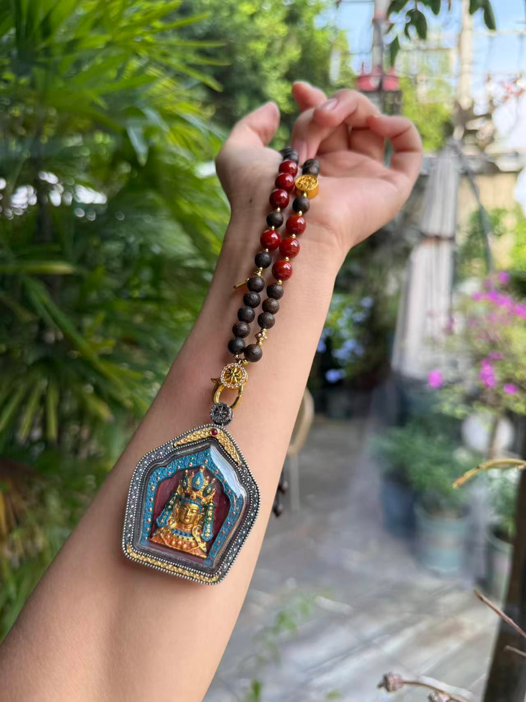 Jowo Rinpoche Gawu Pendant Handcrafted Tibetan Buddhist Art Jewelry