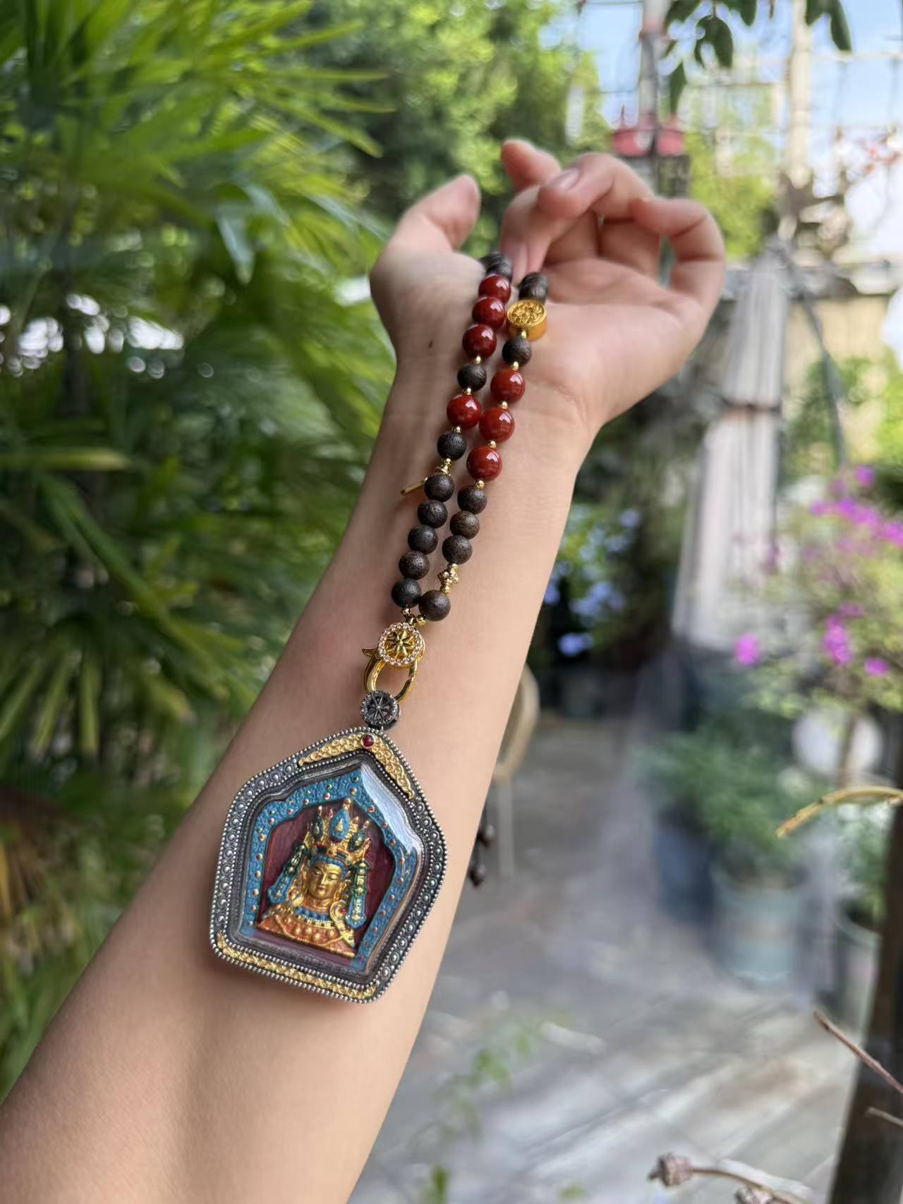 Jowo Rinpoche Gawu Pendant Handcrafted Tibetan Buddhist Art Jewelry