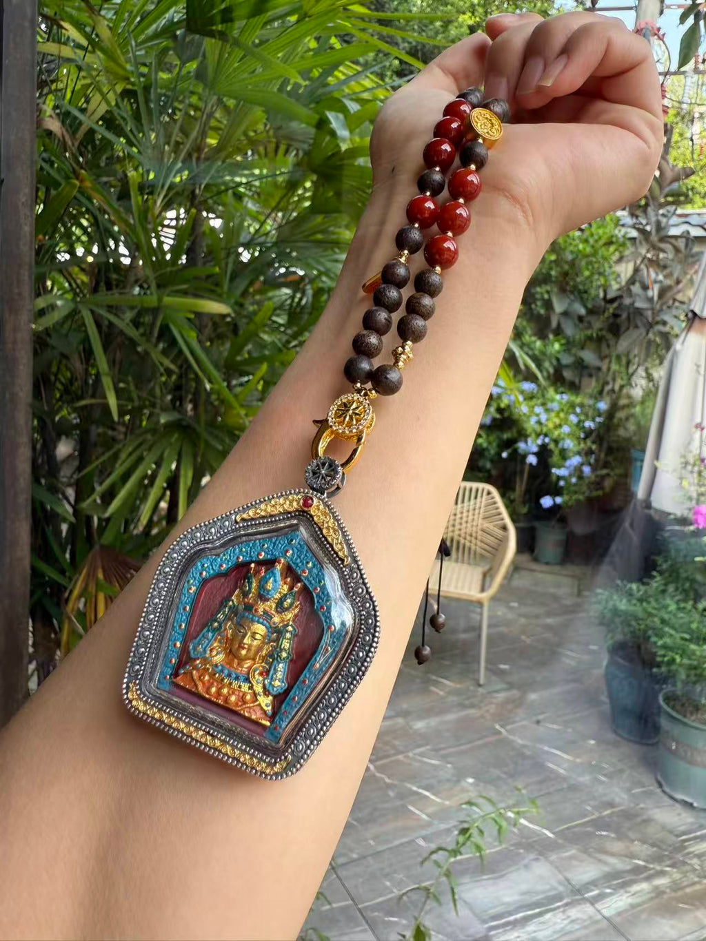 Jowo Rinpoche Gawu Pendant Handcrafted Tibetan Buddhist Art Jewelry