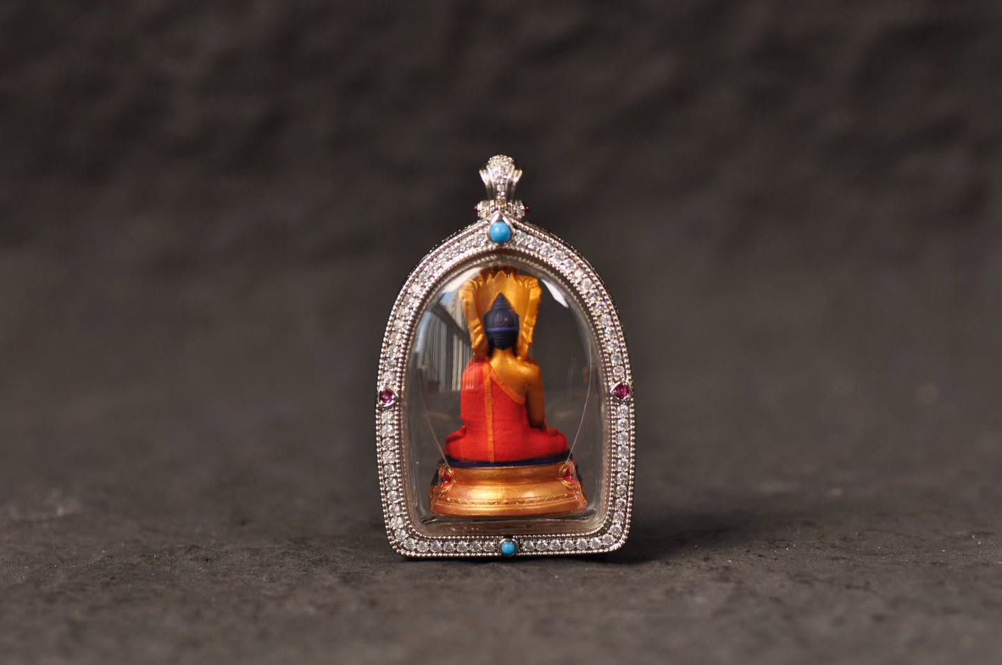 Jowo Rinpoche Gawu Pendant Handcrafted Tibetan Buddhist Sacred Sculpture