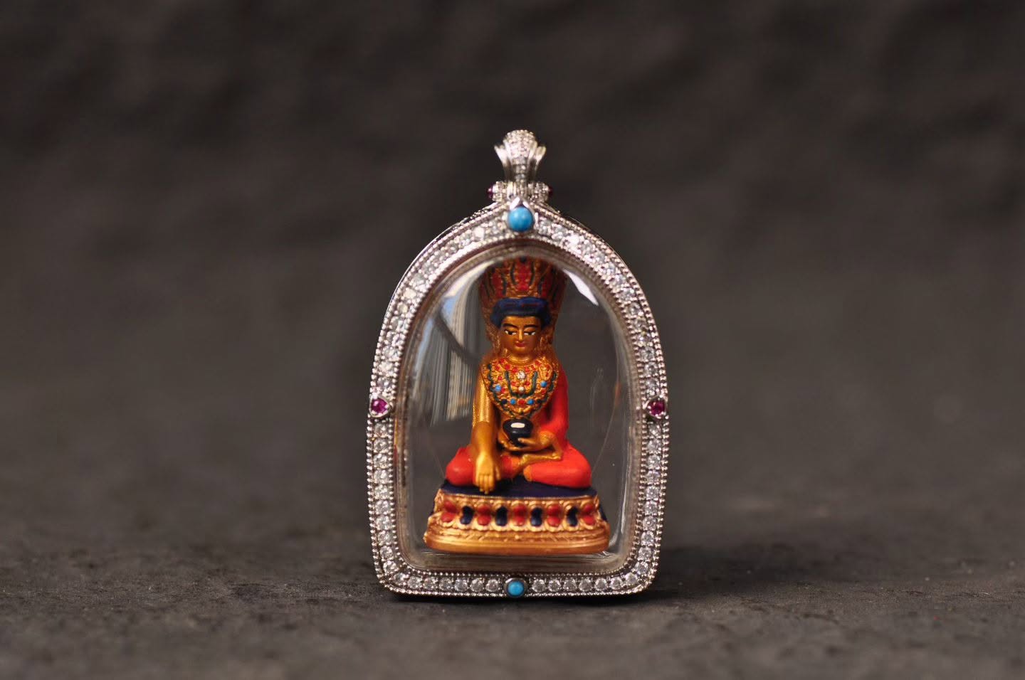 Jowo Rinpoche Gawu Pendant Handcrafted Tibetan Buddhist Sacred Sculpture