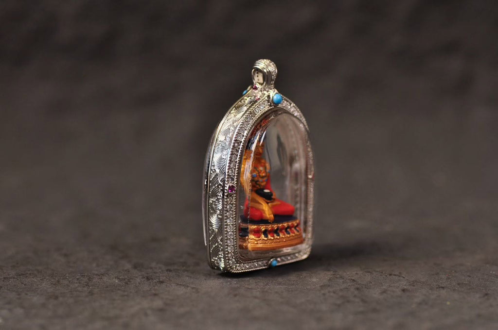 Jowo Rinpoche Gawu Pendant Handcrafted Tibetan Buddhist Sacred Sculpture
