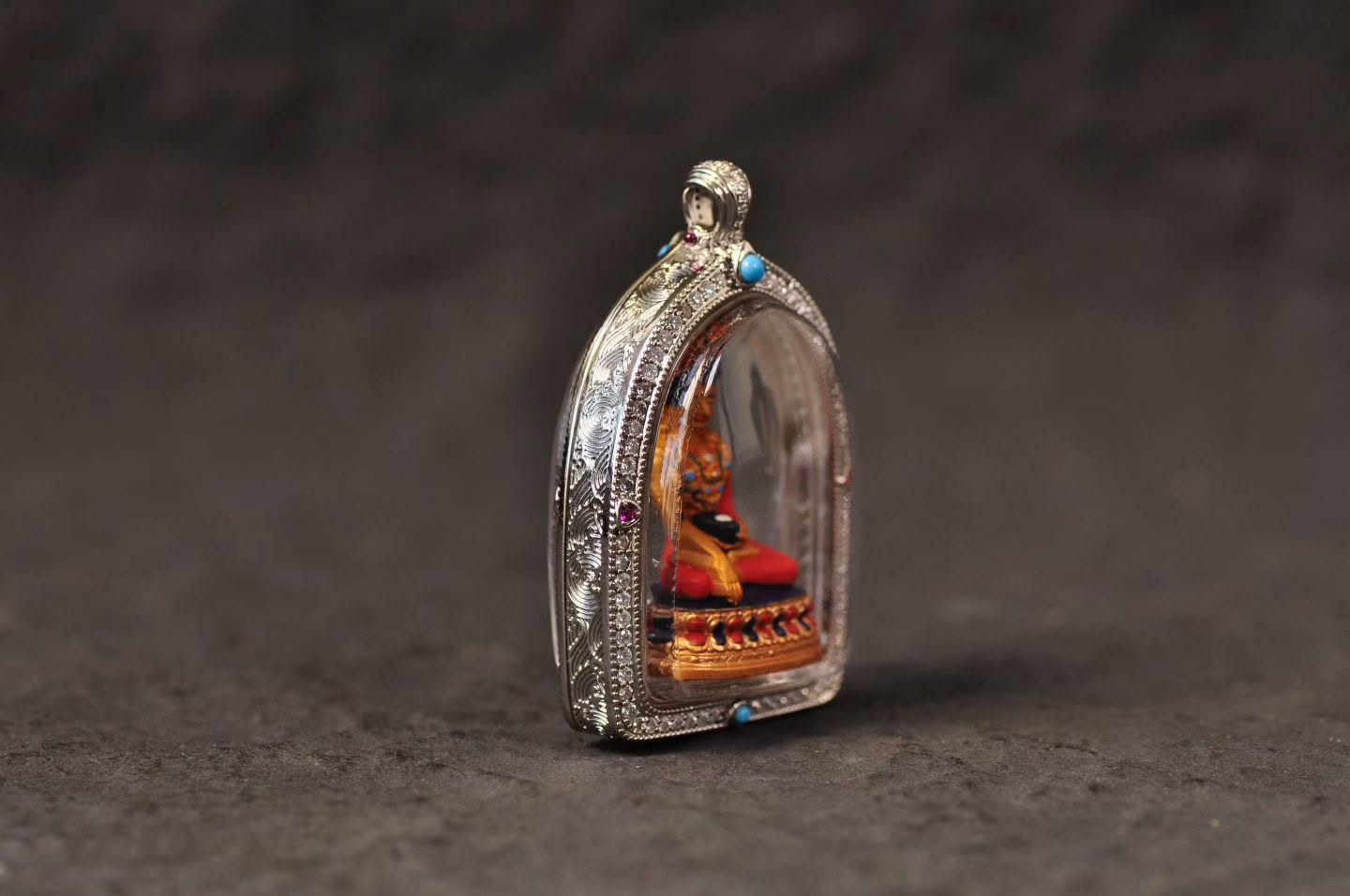 Jowo Rinpoche Gawu Pendant Handcrafted Tibetan Buddhist Sacred Sculpture