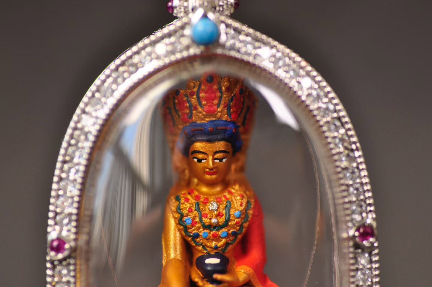 Jowo Rinpoche Gawu Pendant Handcrafted Tibetan Buddhist Sacred Sculpture