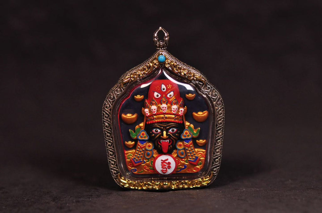 Tashi Lhamo & Palden Lhamo Double-Sided Tsa Tsa Handcrafted Himalayan Buddhist Sculpture