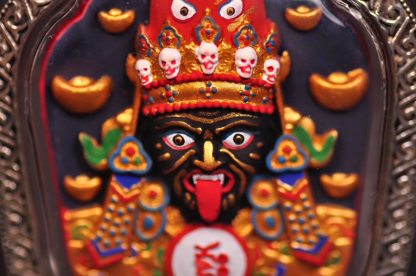 Tashi Lhamo & Palden Lhamo Double-Sided Tsa Tsa Handcrafted Himalayan Buddhist Sculpture
