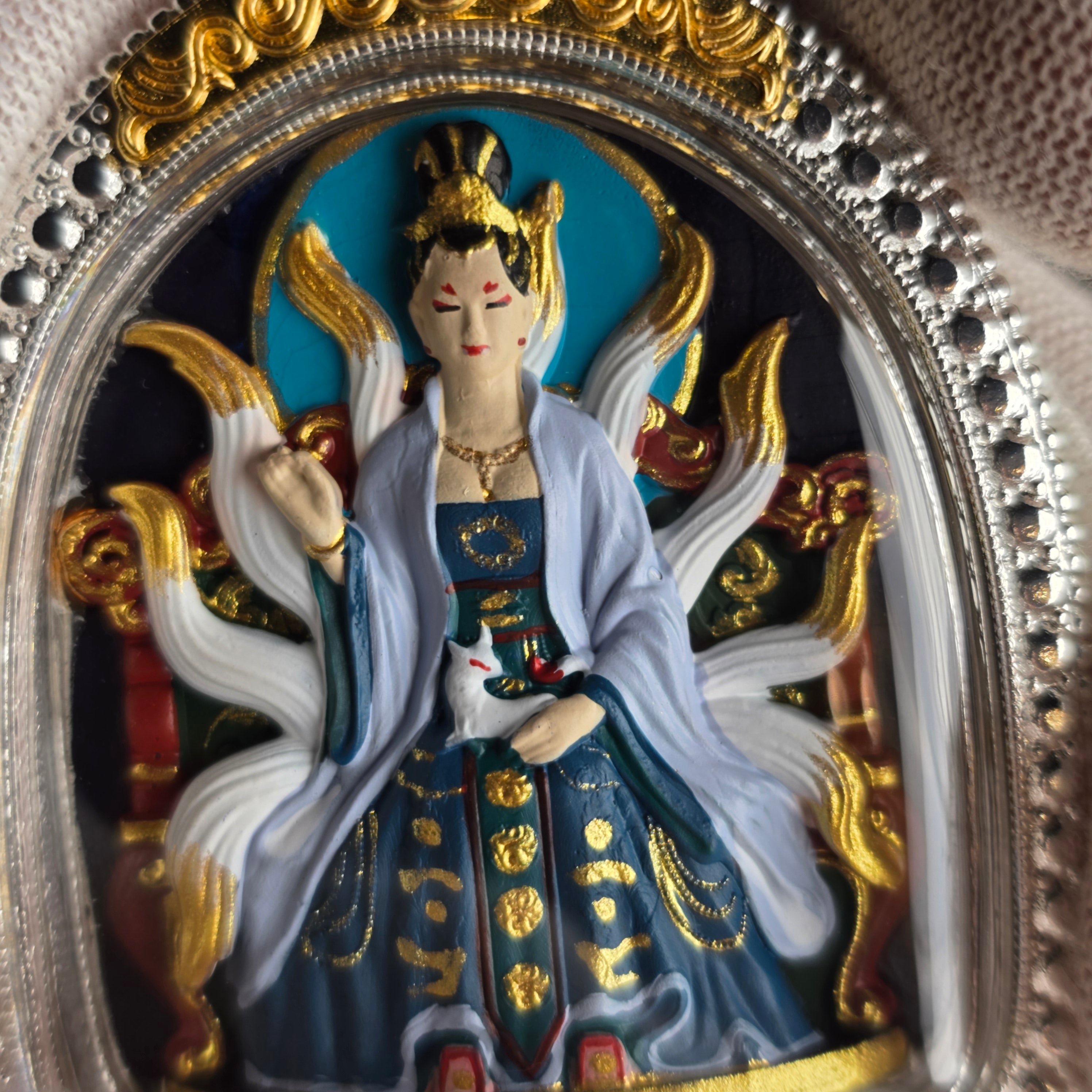 Consecrated Nine-Tailed Fox Immortal Pendant for Love & Attraction