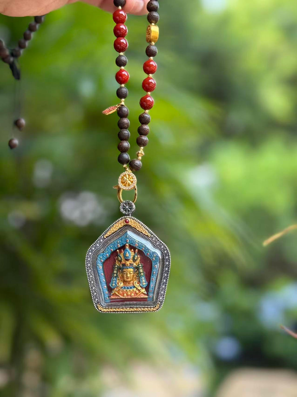 Jowo Rinpoche Gawu Pendant Handcrafted Tibetan Buddhist Art Jewelry