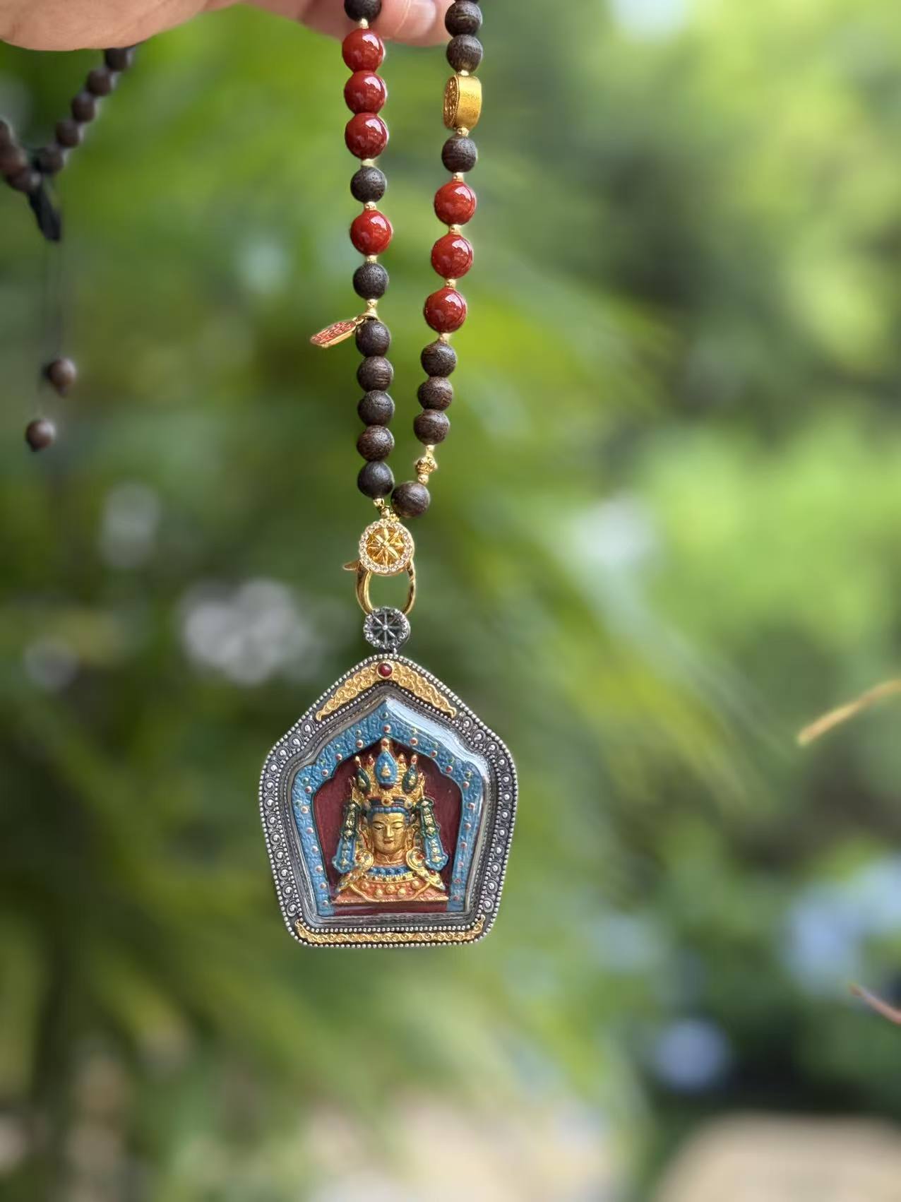 Jowo Rinpoche Gawu Pendant Handcrafted Tibetan Buddhist Art Jewelry