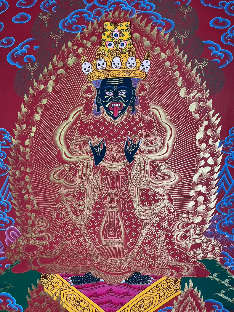面容與寶冠 — 扎基拉姆唐卡