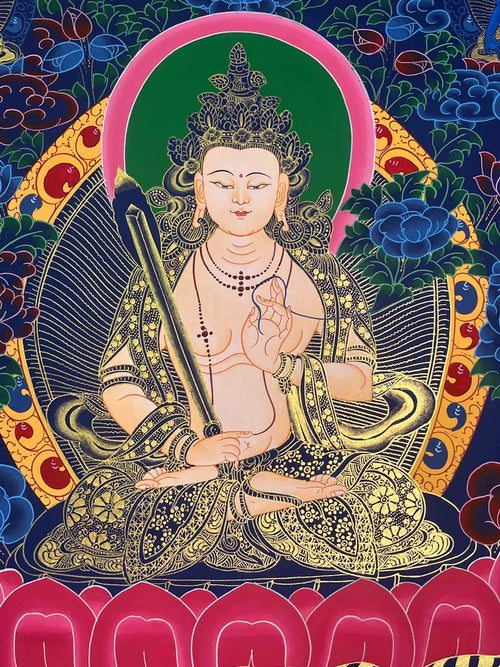 Akashagarbha Bodhisattva Thangka | Hand-Painted Buddhist Art