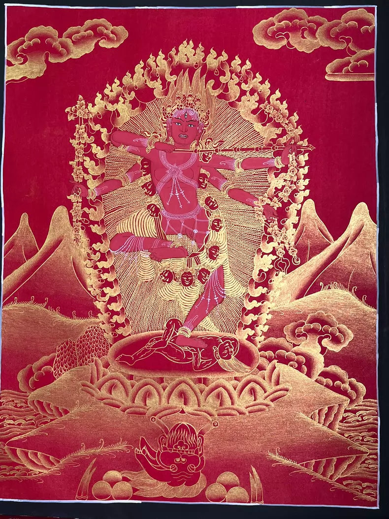 作明佛母唐卡｜手繪佛教藝術