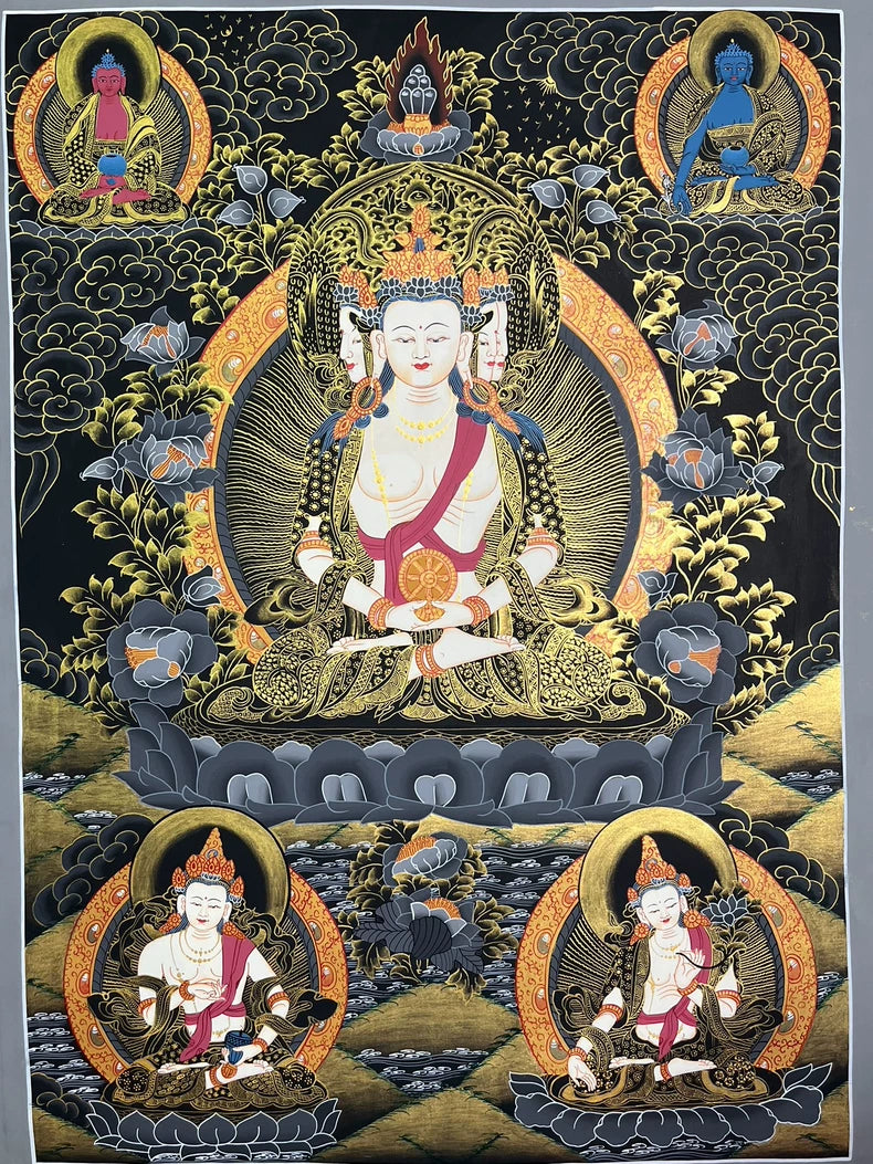 毗盧遮那佛唐卡｜手繪藏傳佛教藝術