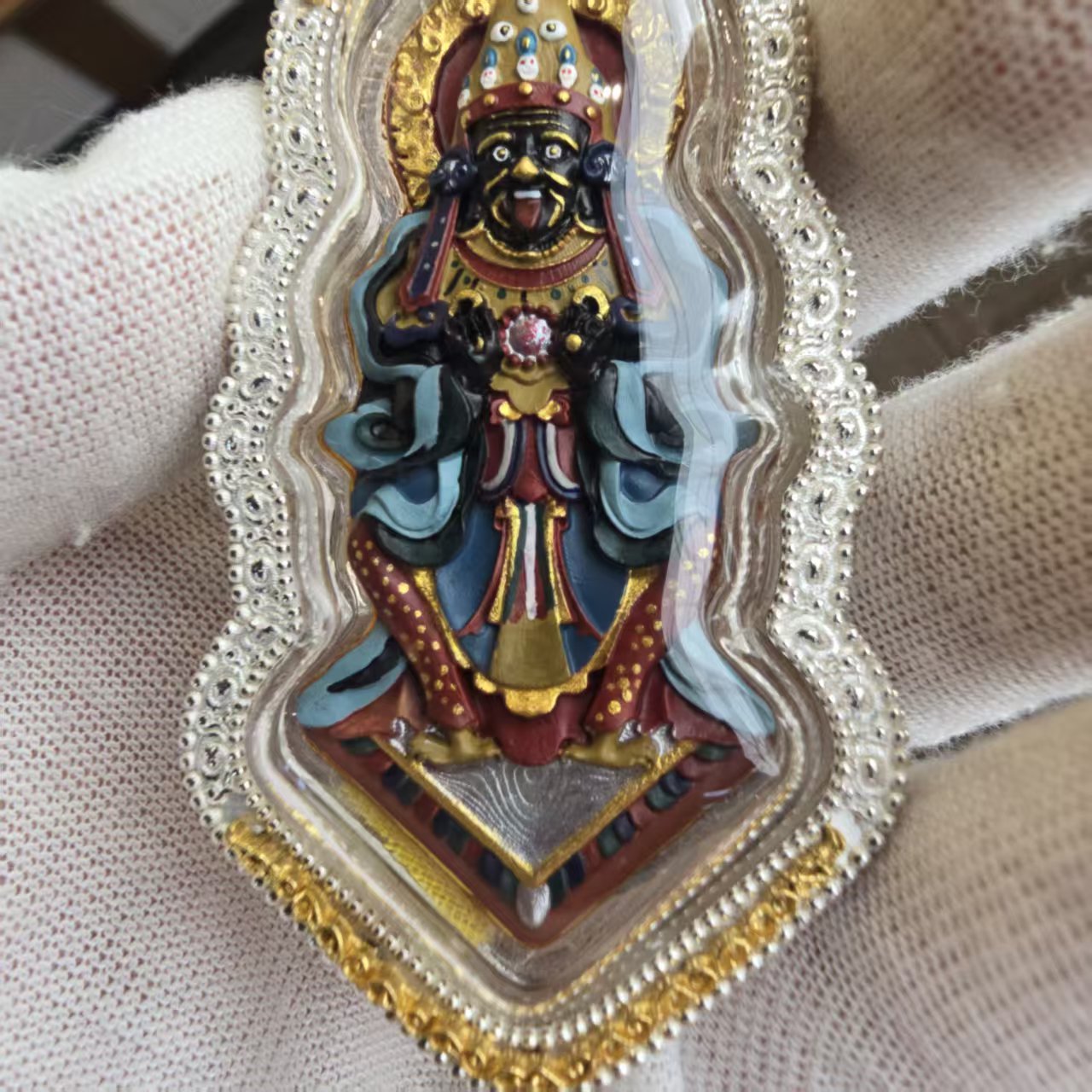 Zaki Lhamo Sacred Figure | Tibetan Buddhist Wealth Protector Sculpture