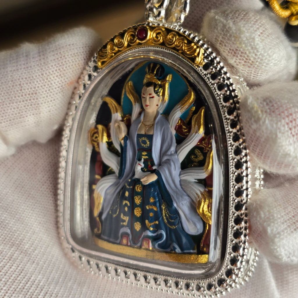 Consecrated Nine-Tailed Fox Immortal Pendant for Love & Attraction