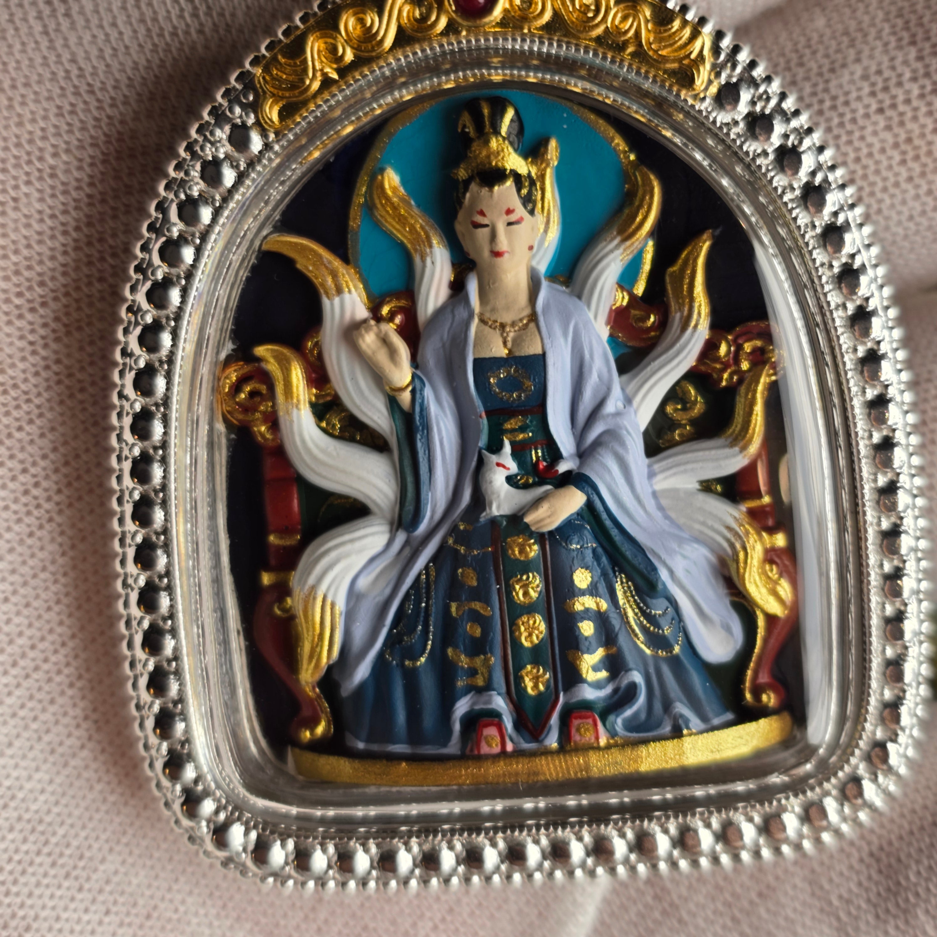 Consecrated Nine-Tailed Fox Immortal Pendant for Love & Attraction