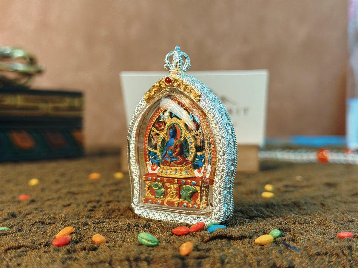 Medicine Buddha Tsa Tsa Gau Pendant