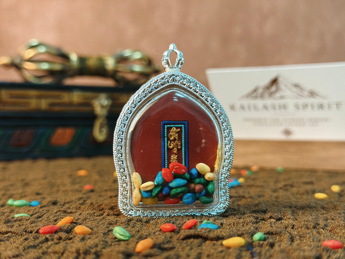 Medicine Buddha Tsa Tsa Gau Pendant