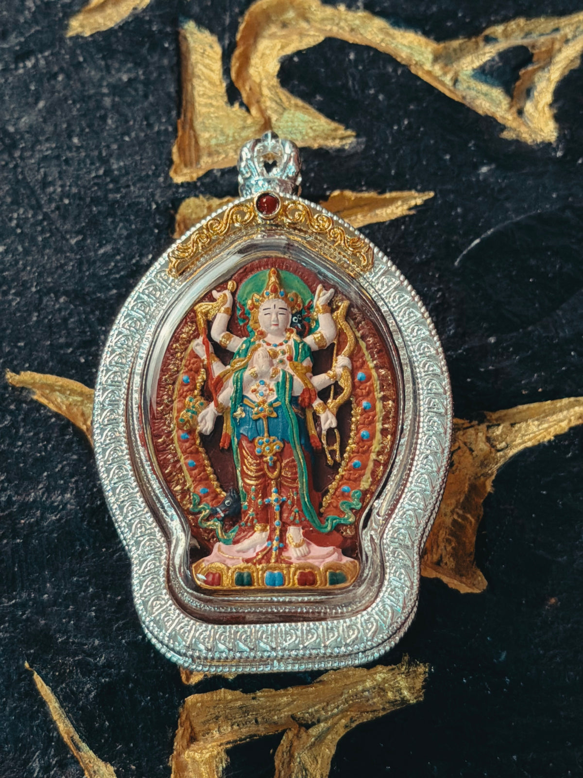 Marici Tsa Tsa Ghau Pendant | Tibetan Buddhist Protector